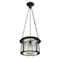 Z-Lite Cape Harbor Pendant, 1-Light, 13 In.W x 9 In.H, Matte Black/Water hammered 7503P13-MB - alternate 7